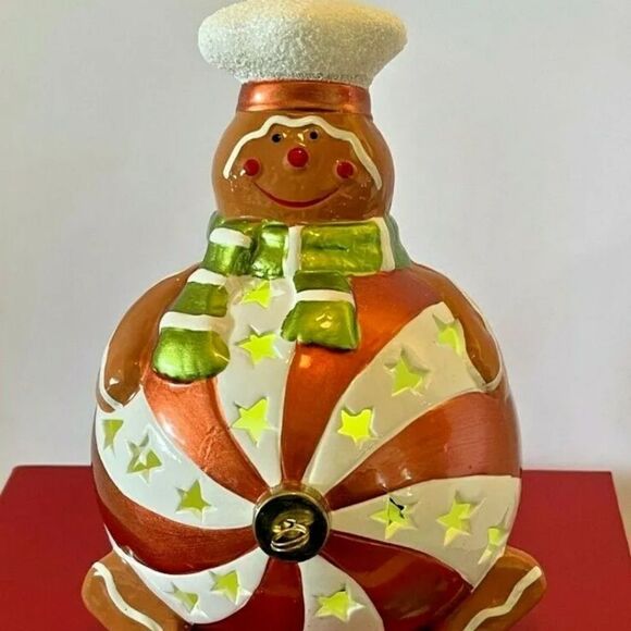 Home Reflections Luminaire Christmas Gingerbread Ornament Flameless Candle W/Box - Picture 13 of 14